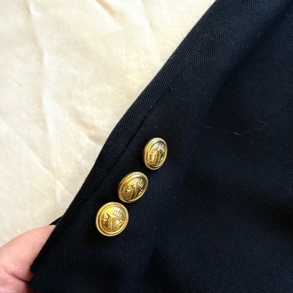 Ellis Clothing Navy Blazer Tailored USA Gold Button Sport Coat - Picture 5 of 12